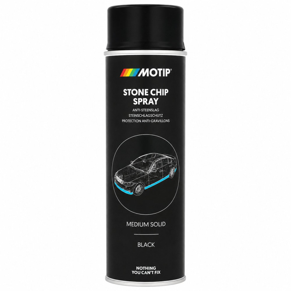 Alvázvédő, kavicsfelverődés ellen (rücsi) fekete spray 500ml Motip 000001