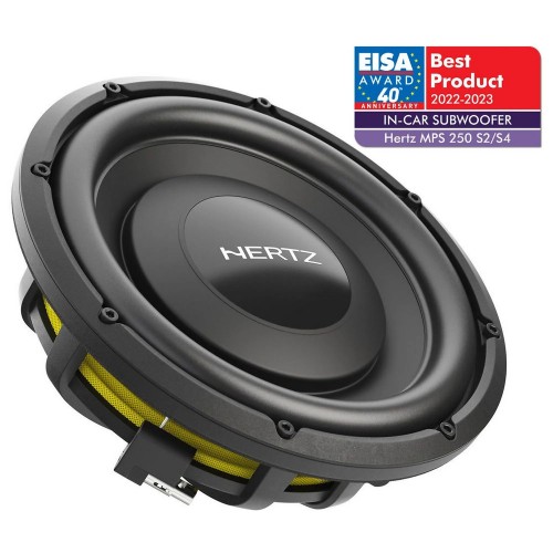 Autós mélynyomó 25 cm, 500/1000W, 4 Ohm, sekély beépítéshez, Hertz MPS 250 S4.1