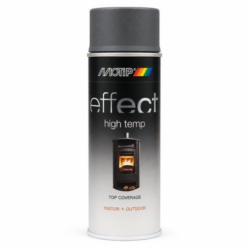 Hőálló, kül- és beltéri antracid szürke festék (800°C) 400 ml Motip 302403