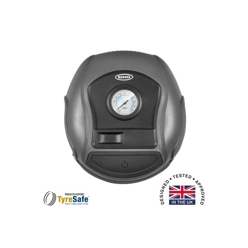 Kompresszor, analóg mérőórával , 12V / 120W, Ring RTC100