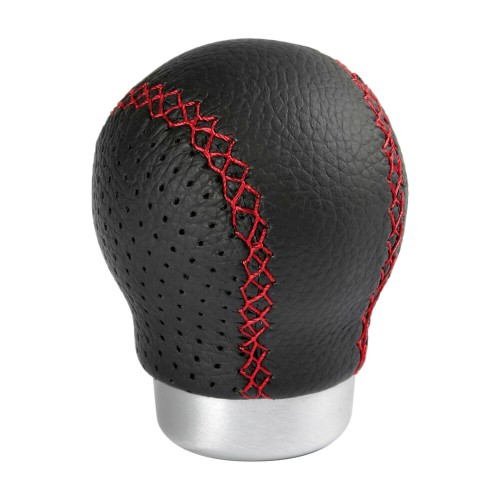 Sebességváltó gomb, bőr, fekete-piros, Lampa Zero Sport