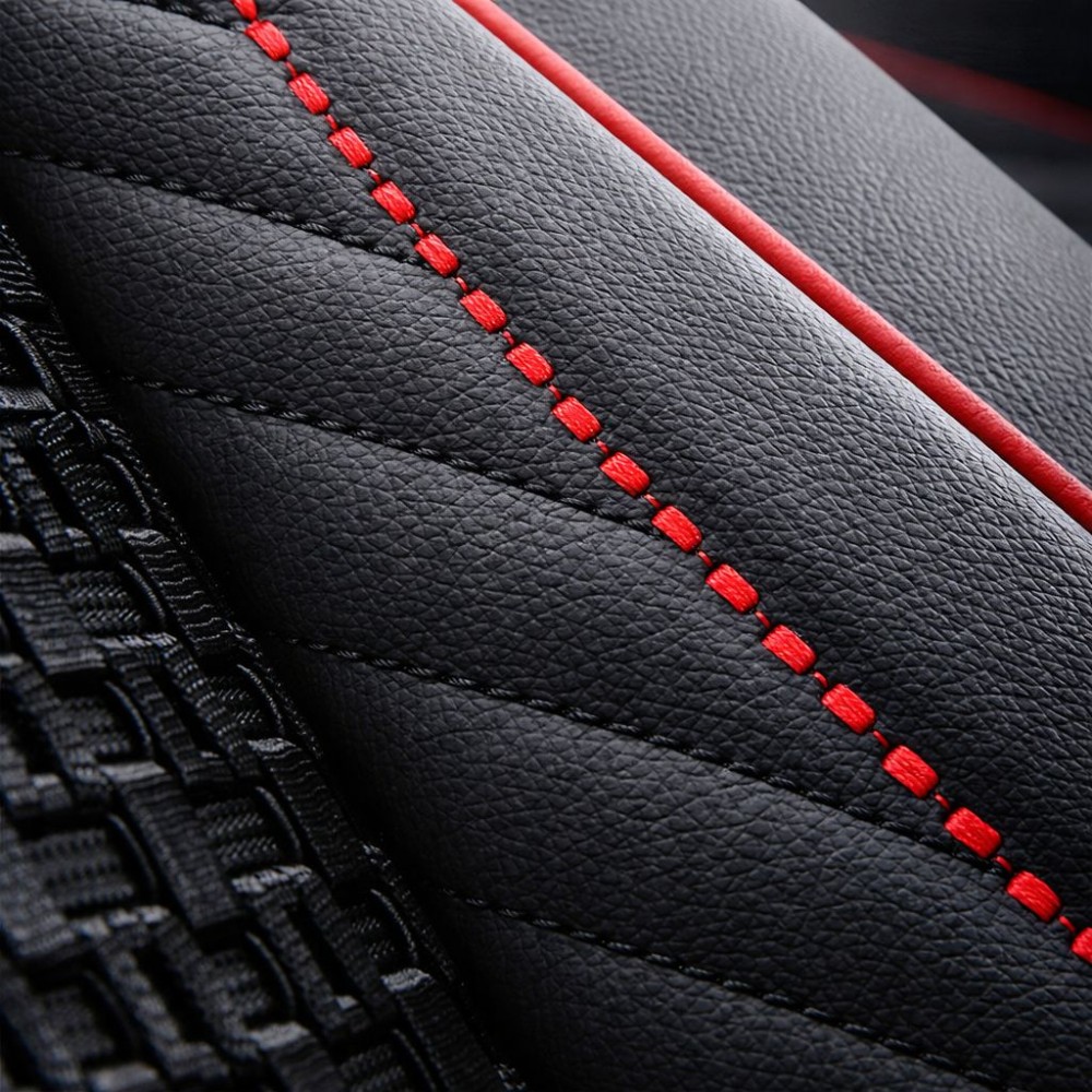 Ülésvédő, szellőző, prémium fekete-piros, darabos Ice Silk, Autolife 02362