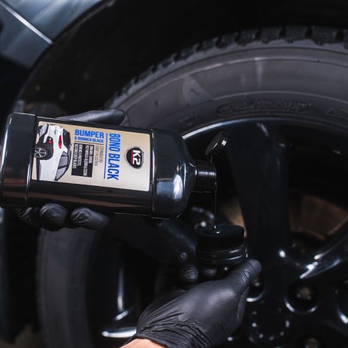 Műanyag- és gumiápoló és kondicionáló feketítő krém 500 ml, K2 Bono Black K035