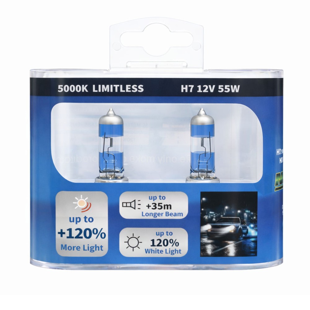 Izzó 12V/55W/H7/2db, 5000K +120% HD H7 SB120