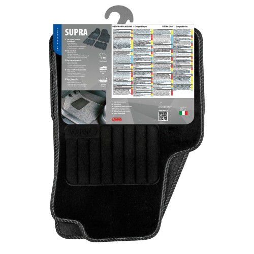 Textilszőnyeg 4db-os univerzális garnitúra, fekete, Lampa SPR B type