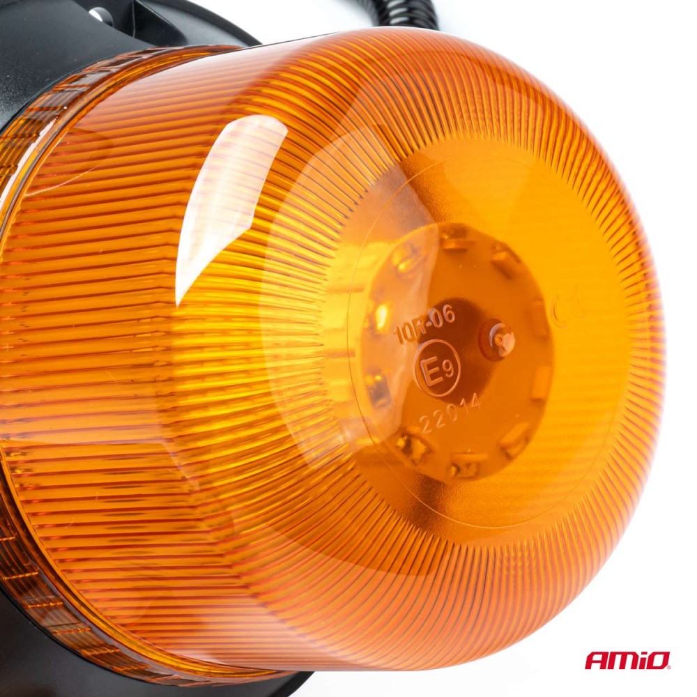 Villogófény, 60 LED-es, IP66 narancssárga, W22M 12V/24V, AMIO 03337