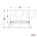 Villogófény, 60 LED-es, IP66 narancssárga, W22M 12V/24V, AMIO 03337