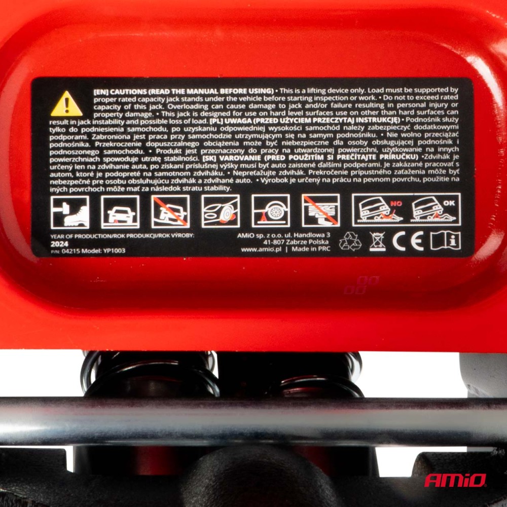 Krokodil, hidraulikus emelő 75-510 mm, 3 tonnás, Amio 04215