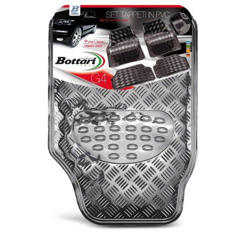 Aluszőnyeg 4db-os granitúra, antracid szürke, Bottari 14109