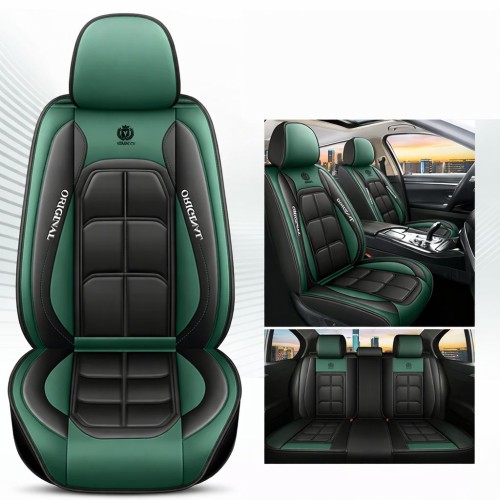 Üléshuzat szett, PU bőr, zöld-fekete, Sonsang Prémium