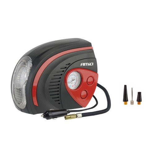 Kompresszor, LED lámpával 12V/7BAR, Amio ACOMP-08