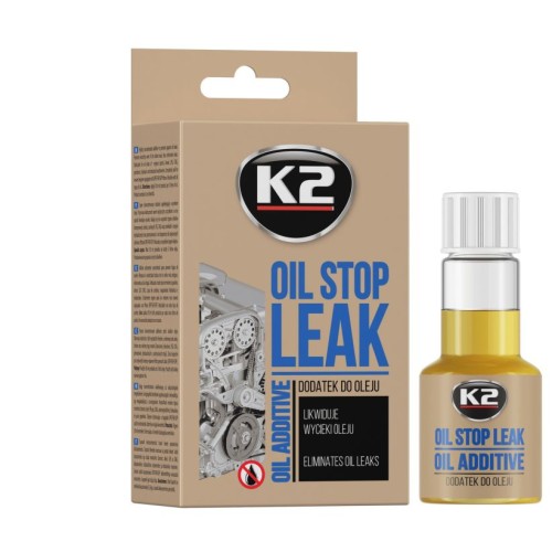 Olajszivárgás gátló motorolaj-adlék 50ml, K2, Oil Stop Leak T377