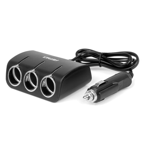 Szivargyújtó elosztó 80cm hosszabbítóval, 3-as, 120 Watt, 12/24V, Amio 04359