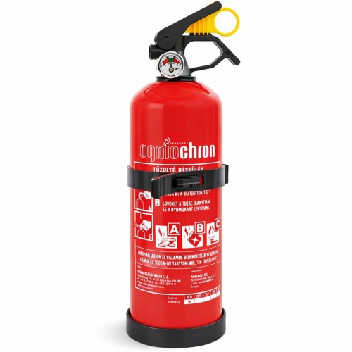 Tűzoltókészülék A,B,C osztályú (konzollal és nyomásjelzővel) 1Kg 