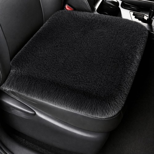 Ülésvédő, puha szőrös, fekete, Autolife 01884