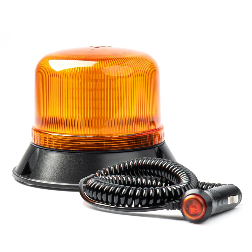 Villogófény, 60 LED-es, IP66 narancssárga, W22M 12V/24V, AMIO 03337