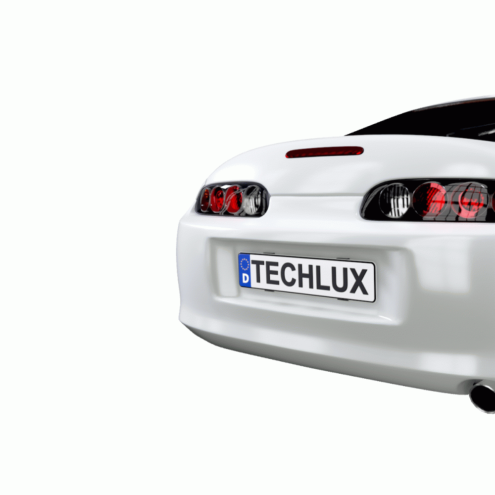 Keret nélküli rendszámtábla tartó pár Techlux - Frameless Plateholder