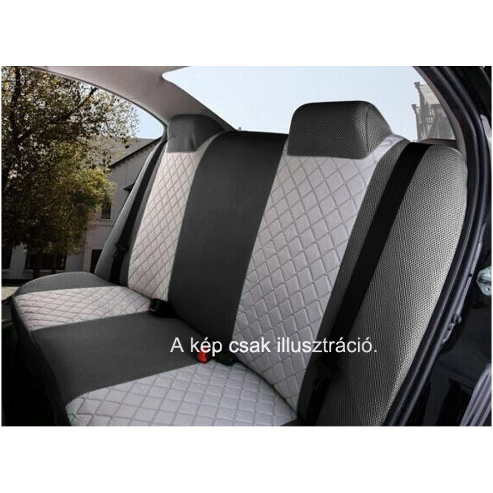 Univerzális fekete/szürke steppelt üléshuzat szett UL-AG23002BG
