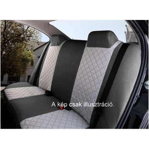 Univerzális fekete/szürke steppelt üléshuzat szett UL-AG23002BG