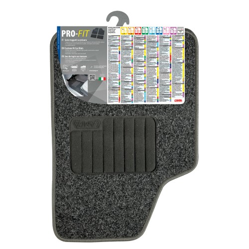 Autószőnyeg textil garnitúra 4db-os, szürke, Lampa Pro-Fit, PF-4