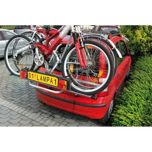 Rendszámtartó kerékpártartóra, hátsó világítással 12/24V, Lampa 41524