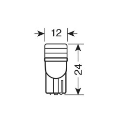 LED T10 12V/5W W5W fehér, párban Lampa 58453