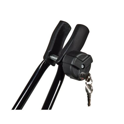 Kerékpártartó tetőcsomagtartóra, 1db kerékpárhoz, fekete, zárható, Nordrive Bike-One