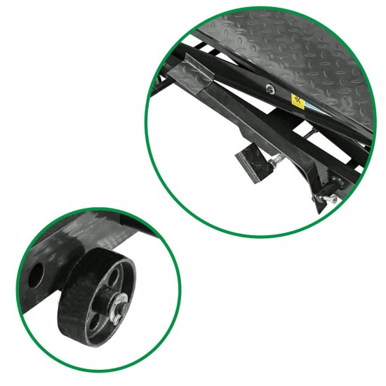 Hidraulikus motorkerékpár emelő asztal szervizeléshez, max. 365kg JBM Hidraulikus motorkerékpár emelő asztal szervizeléshez, max. 365kg JBM
