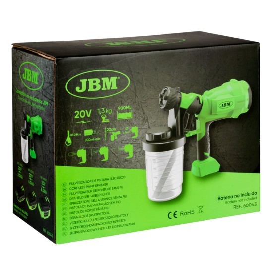 Akkumulátoros festékszóró pisztoly JBM 60043 Akkumulátoros festékszóró pisztoly JBM 60043