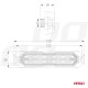 Villogófény, narancssárga 2 funkciós 6 LED-es 12/24V AMIO 03930
