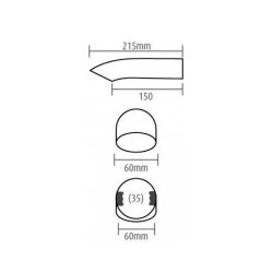 Kipufogóvég 60 mm, hajlított, krómozott prémium Paragi