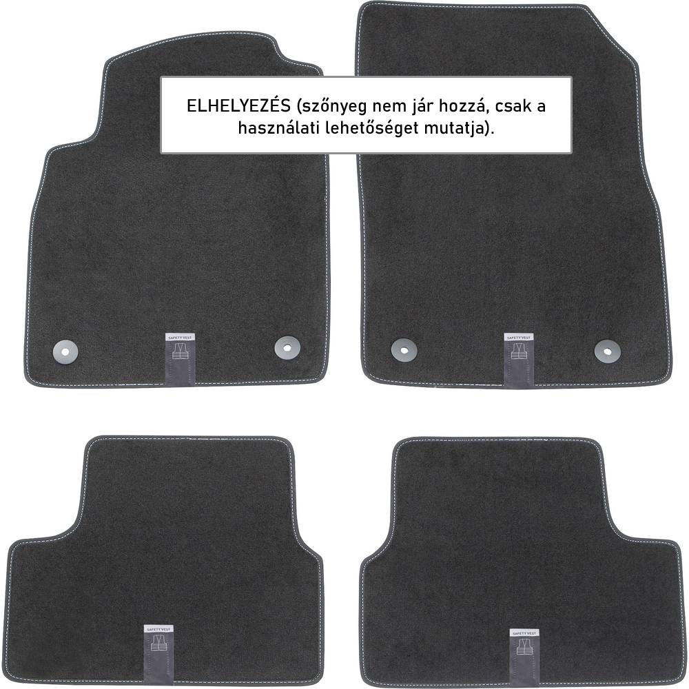 Láthatósági biztonsági mellény készlet, atószőnyeg alá Carpoint LifeHammer Safety Vest