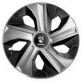 Dísztárcsa (15) Momo Box Blade ezüst-karbon 4db-os garnitúra