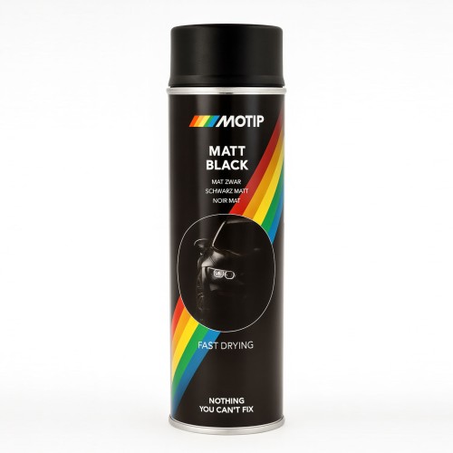 Festék, matt fekete 400 ml, Motip Matt Black Paint