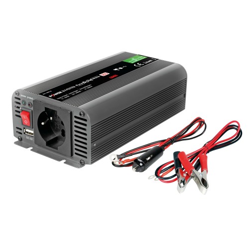 Feszültség átalakító szinuszhullámú inverter,  12V > 230V, 300/600W, Lampa PSW300