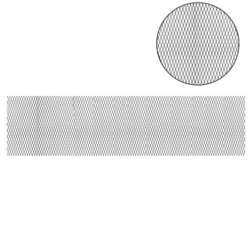 Hűtőrács fekete (grill rács) 100x25cm AM9768