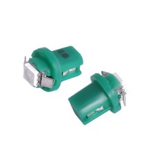 Izzó 12V műszerfalizzó LED 2db (B8,5D) zöld 58924