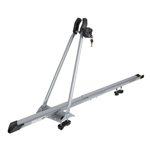 Kerékpártartó tetőcsomagtartóra, szürke (acél), zárható, Nordrive, Bike-One