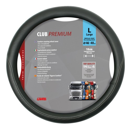 Komármányvédő 46-48cm fekete-fehér PU bőr CLUB Lampa 98847