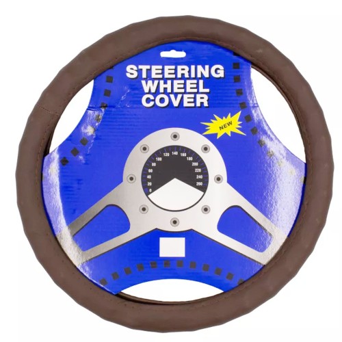 Kormányvédő, 37-39cm, barna műbőr MaxSpeed