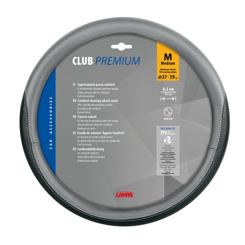 Kormányvédő 37-39cm, fekete-szürke, Lampa Skeentex Club