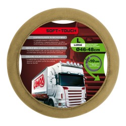 Kormányvédő 46-48cm, bézs, mikroszálas, Lampa Soft Touch