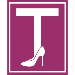 Mágneses T betű (tanuló vezető), női magassarkú tábla 20 x 23 cm