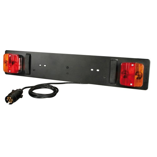 Rendszámtartó kerékpártartóra, hátsó világítással 12/24V, Lampa 41524