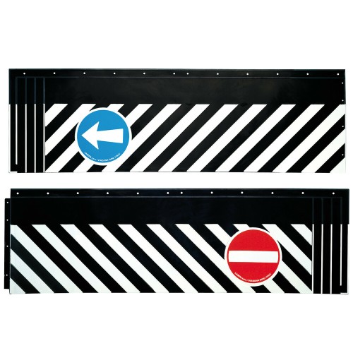 Sárvédő lemez teherautókhoz fekete-fehér, jelzéssel 240x37 cm Lampa 14400