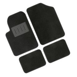 Textilszőnyeg 4db-os ganitúra, univerzális, fekete, Lampa Basic Gran Pree