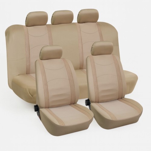 Üléshuzat, univerzális, bézs, oldallégzsákos 9 részes garnitúra AFHM 1774