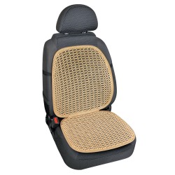 Ülésvédő, fa-gyöngyös, natúr, Lampa Natur-Fresh Natural