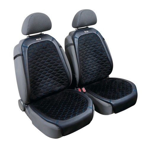 Ülésvédő, univerzális fekete-kék, skeentex és mikroszálas velúr, Lampa Daytona