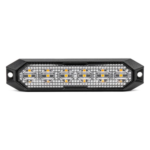 Villogófény, narancssárga 2 funkciós 6 LED-es 12/24V AMIO 03930